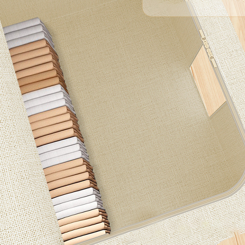 Faltbare Aufbewahrungsbox aus natürlichem Sackleinen mit Stahlrahmen