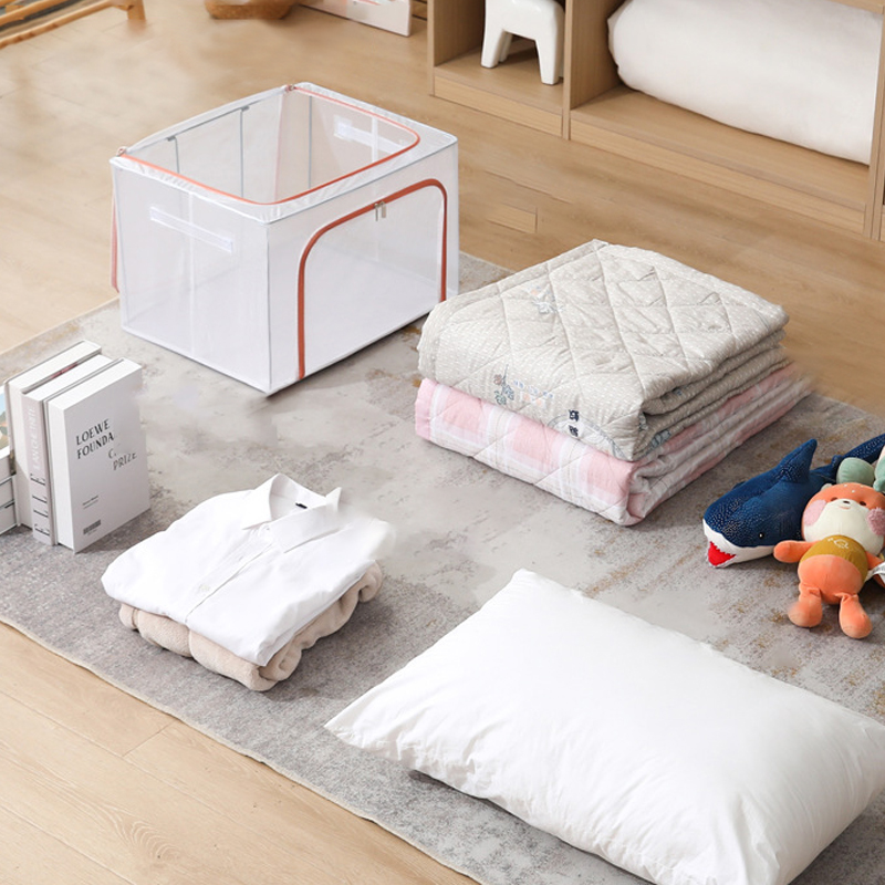 Faltbare, durchsichtige PVC-Aufbewahrungsbox mit großem Fassungsvermögen Faltbare, durchsichtige PVC-Aufbewahrungsbox mit großem Fassungsvermögen