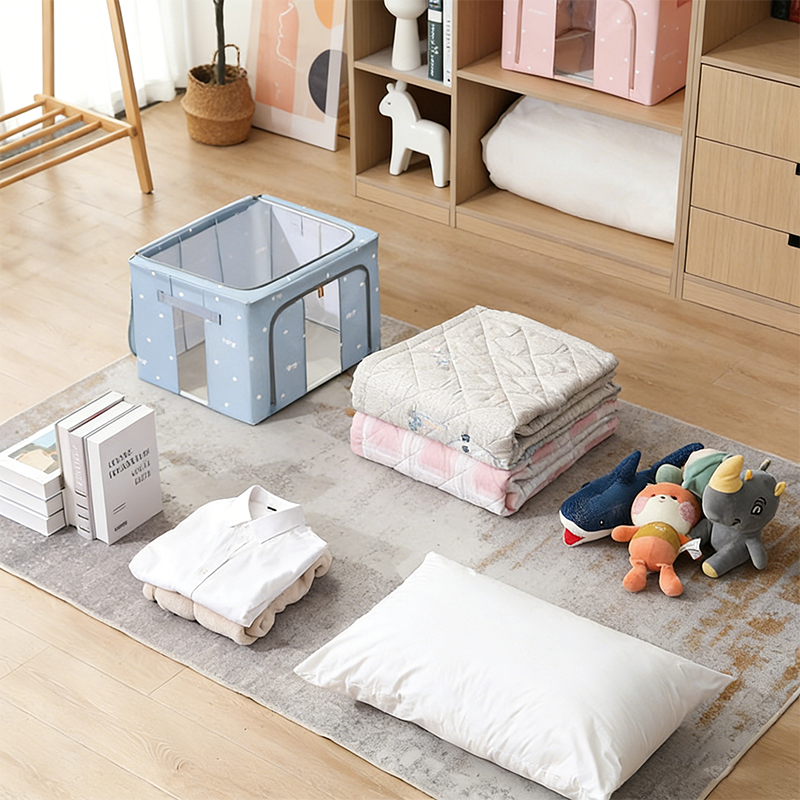 Gabardine Stapelbare Aufbewahrungs-Organizer-Box für Kleidung