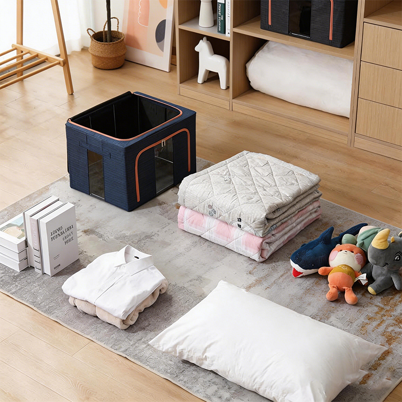 Faltbare Aufbewahrungsbox aus kationischem Stahl mit Fenster Faltbare Aufbewahrungsbox aus kationischem Stahl mit Fenster