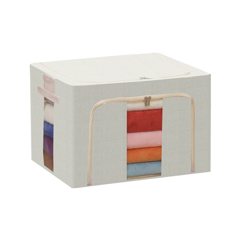 Faltbare, stapelbare Aufbewahrungsboxen aus Leinenstoff