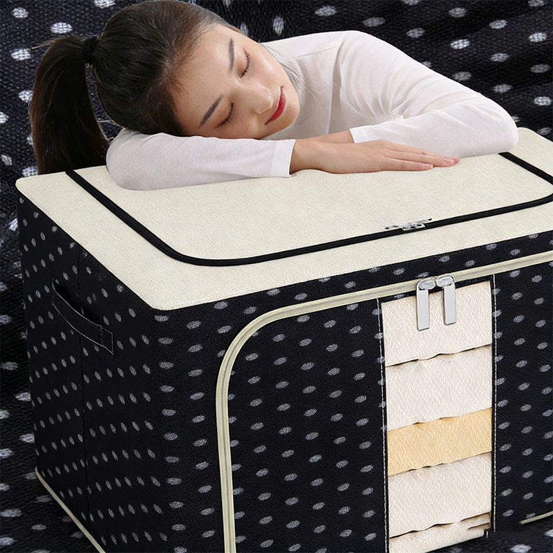 Home Aufbewahrungsbox für Kleidung aus Oxford-Stoff mit Punkten